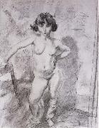 Jules Pascin Naked maiden Keludina Spain oil painting artist